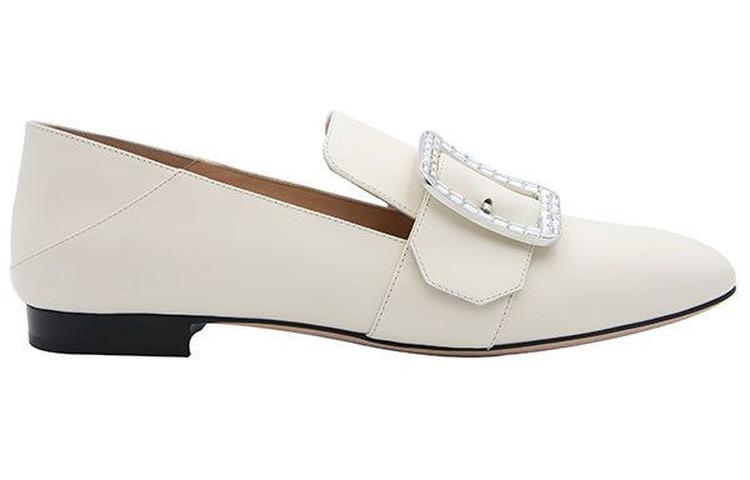 (W) BALLY Loafer 'Beige Crystal Buckle'