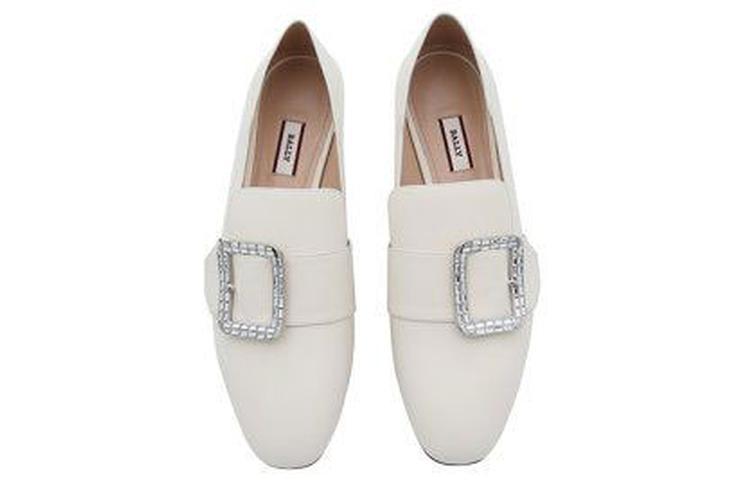 (W) BALLY Loafer 'Beige Crystal Buckle' 圖 4