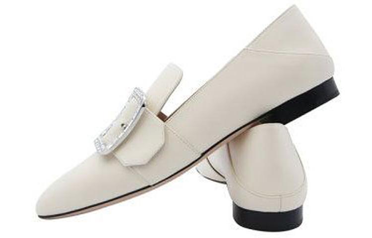 (W) BALLY Loafer 'Beige Crystal Buckle' 圖 5