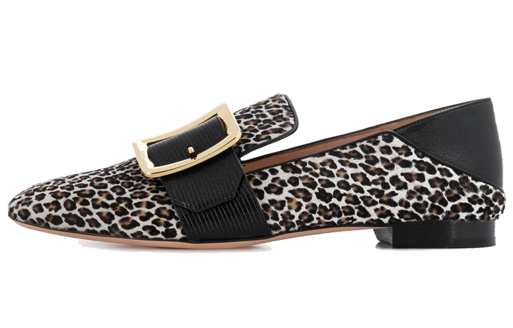 (W) BALLY Loafer 'Black and White Leopard'