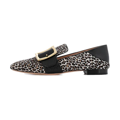 (W) BALLY Loafer 'Black and White Leopard'