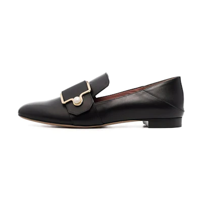(W) BALLY Loafer 'Black Buckle'