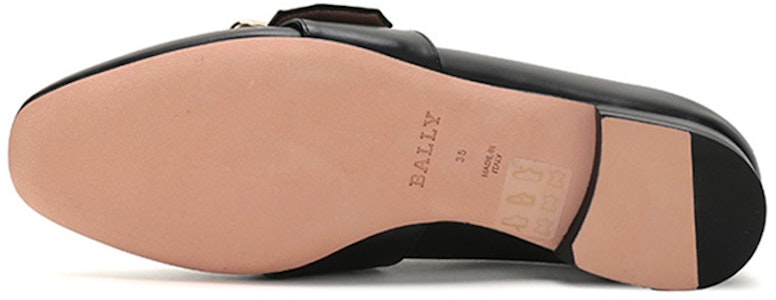 BALLY 皮質方扣裝飾可踩跟樂福鞋 女款 黑色 Details for BALLY 皮質方扣裝飾可踩跟樂福鞋 女款 黑色