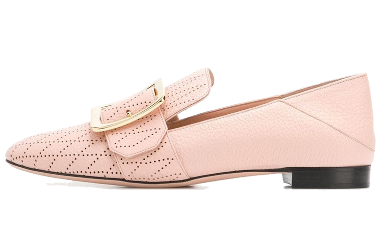 (W) BALLY Loafer 'Pink Embossed Buckle'
