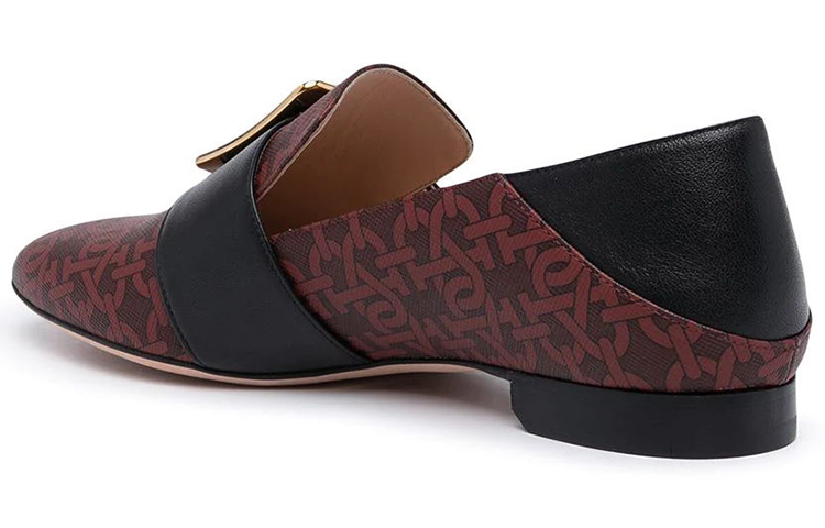 Lookbook BALLY 搭扣細節 時尚樂福平底鞋 女款 紅色