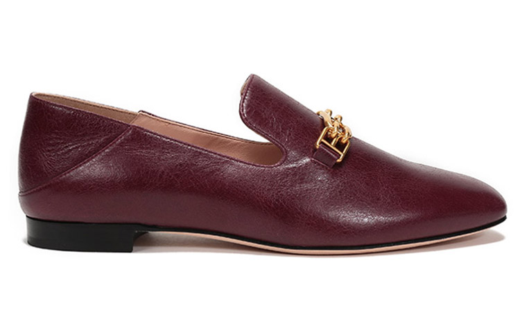 (W) BALLY Loafer 'Retro Versatile Purple Red' 圖 2