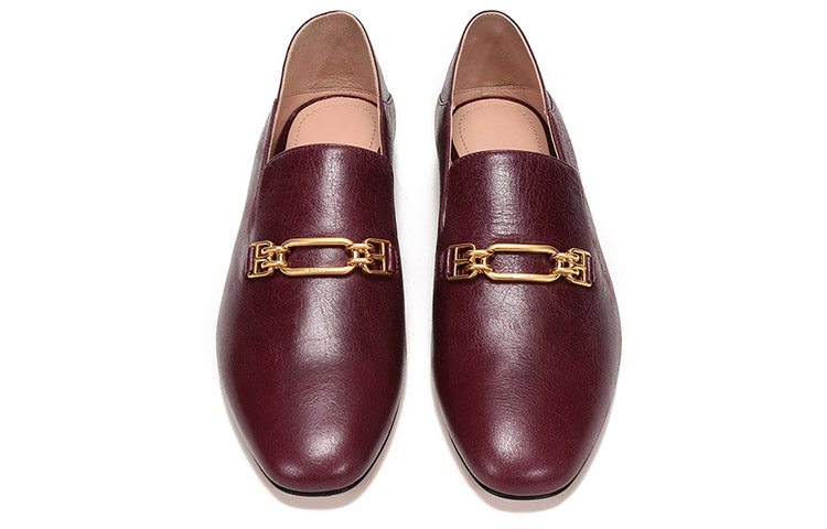 (W) BALLY Loafer 'Retro Versatile Purple Red' 圖 4