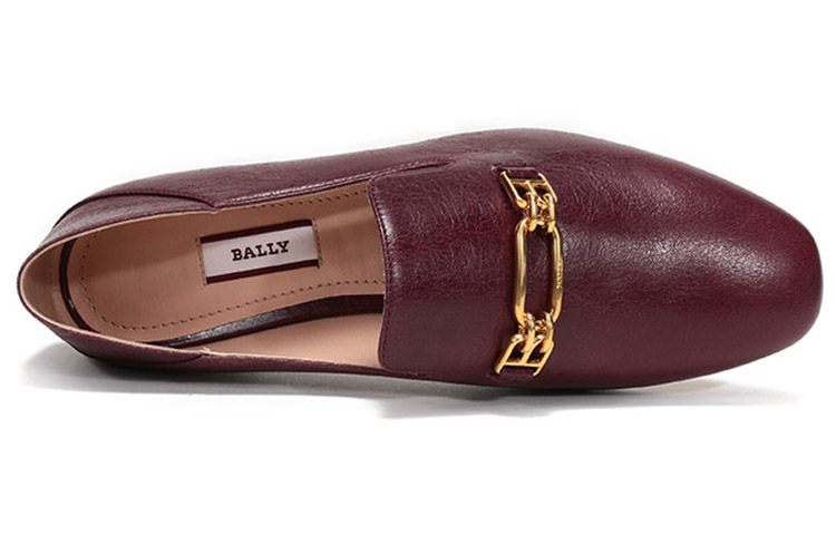 (W) BALLY Loafer 'Retro Versatile Purple Red' 圖 5