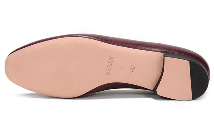 (W) BALLY Loafer 'Retro Versatile Purple Red' 圖 6