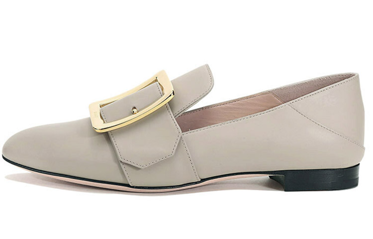 (W) BALLY Loafer 'Simple Buckle Grey'