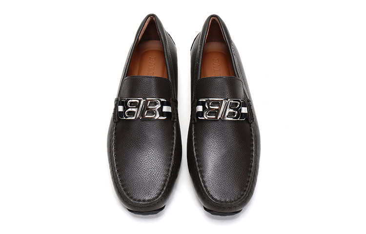 (W) BALLY Loafer 'Simplified Casual Brown Grey Leather' 圖 3