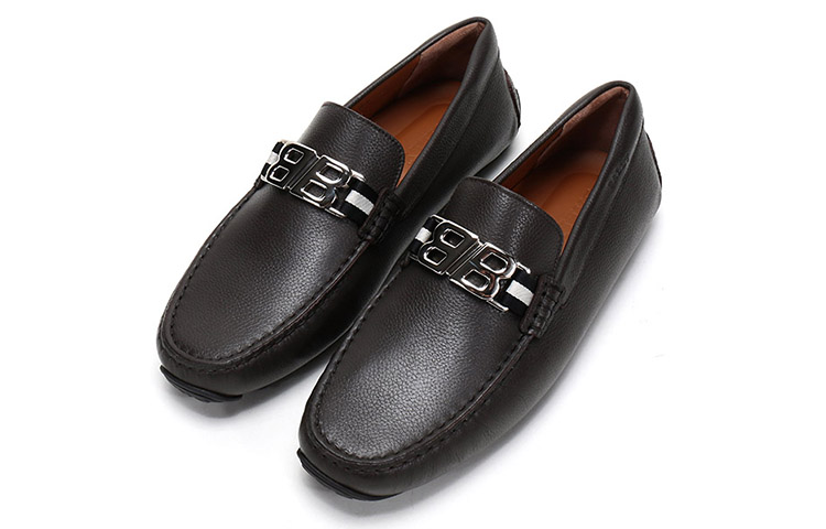 (W) BALLY Loafer 'Simplified Casual Brown Grey Leather' 圖 4