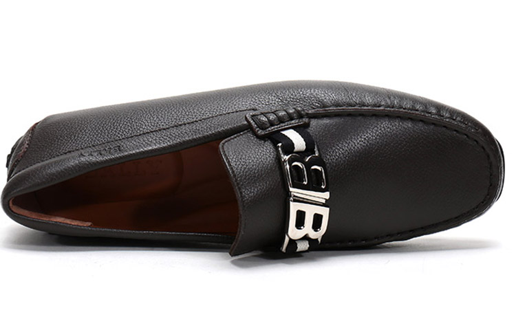 (W) BALLY Loafer 'Simplified Casual Brown Grey Leather' 圖 5