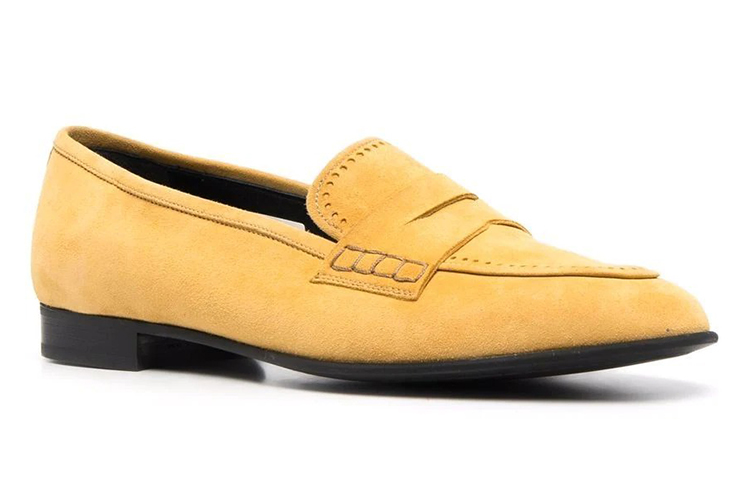 Order BALLY巴利 绒面革樂福鞋 女款 黃色