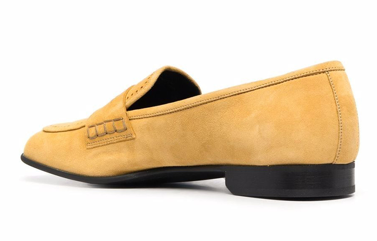 Lookbook BALLY巴利 绒面革樂福鞋 女款 黃色