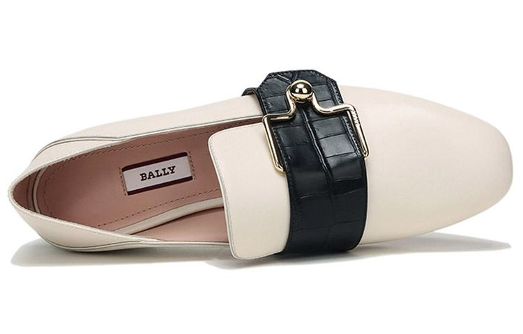 (W) BALLY Loafer Flat 'Bone White Metal Buckle' 圖 5