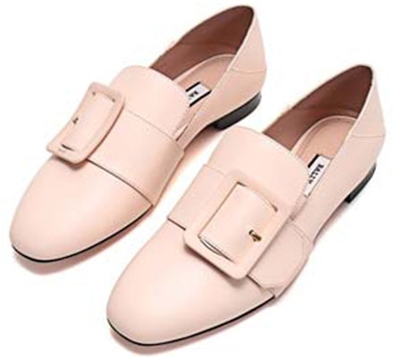 BALLY 皮質方扣平底樂福鞋 女款 粉 Purchase BALLY 皮質方扣平底樂福鞋 女款 粉