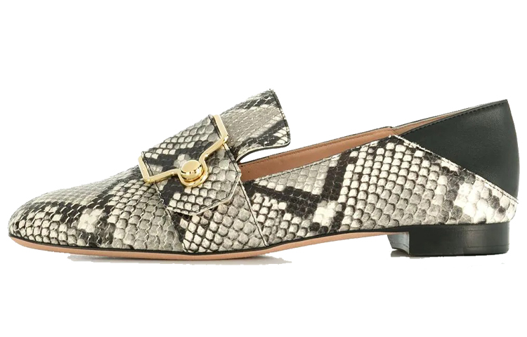 (W) BALLY Loafers 'Snake Effect Black and Brown'