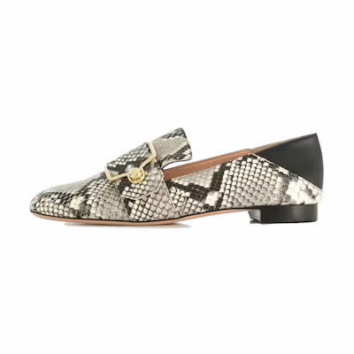 (W) BALLY Loafers 'Snake Effect Black and Brown'