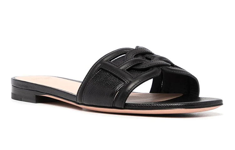 (W) BALLY Logo Embossed Leather Slide 'Black' 圖 2