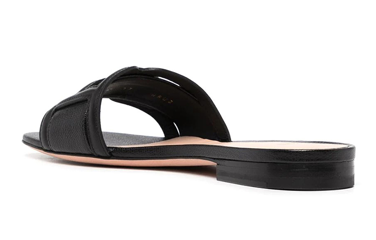 (W) BALLY Logo Embossed Leather Slide 'Black' 圖 3