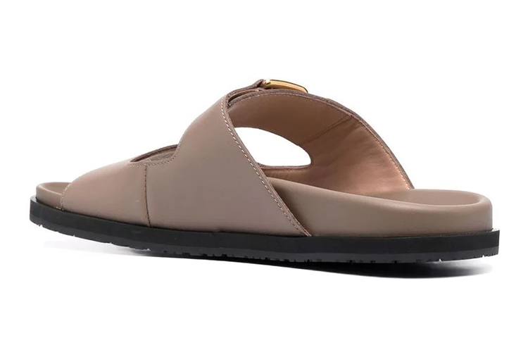 (W) BALLY Logo Plaque Leather Slides 'Brown' 圖 3