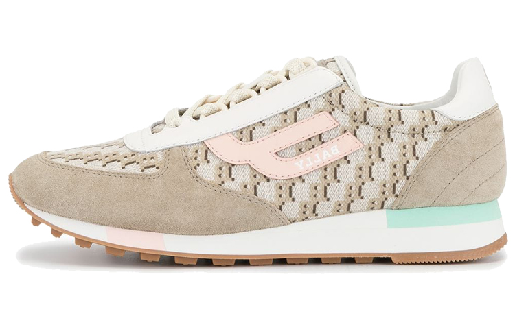 (W) BALLY Logo Print 'Fashion Versatile Low-Top Pink'