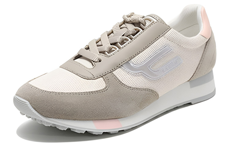 (W) BALLY Logo Print Casual Sneakers 'Beige' 圖 2