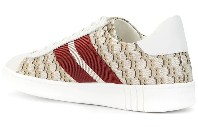 (W) BALLY Logo Print Lace-Up Round Toe 'Beige Fashion' 圖 3