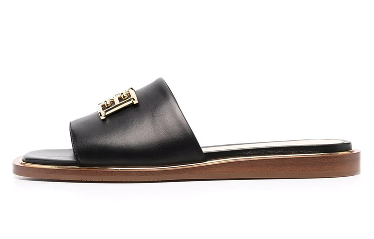 Buy (W) BALLY Selipar Logo 'Hitam' 6300114