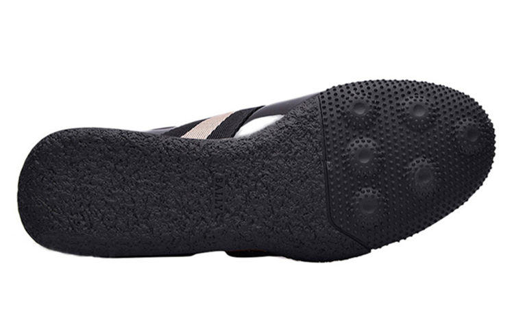 Shop 巴利（BALLY）漆皮時尚圓頭繫帶低幫休閒鞋 女款 黑色