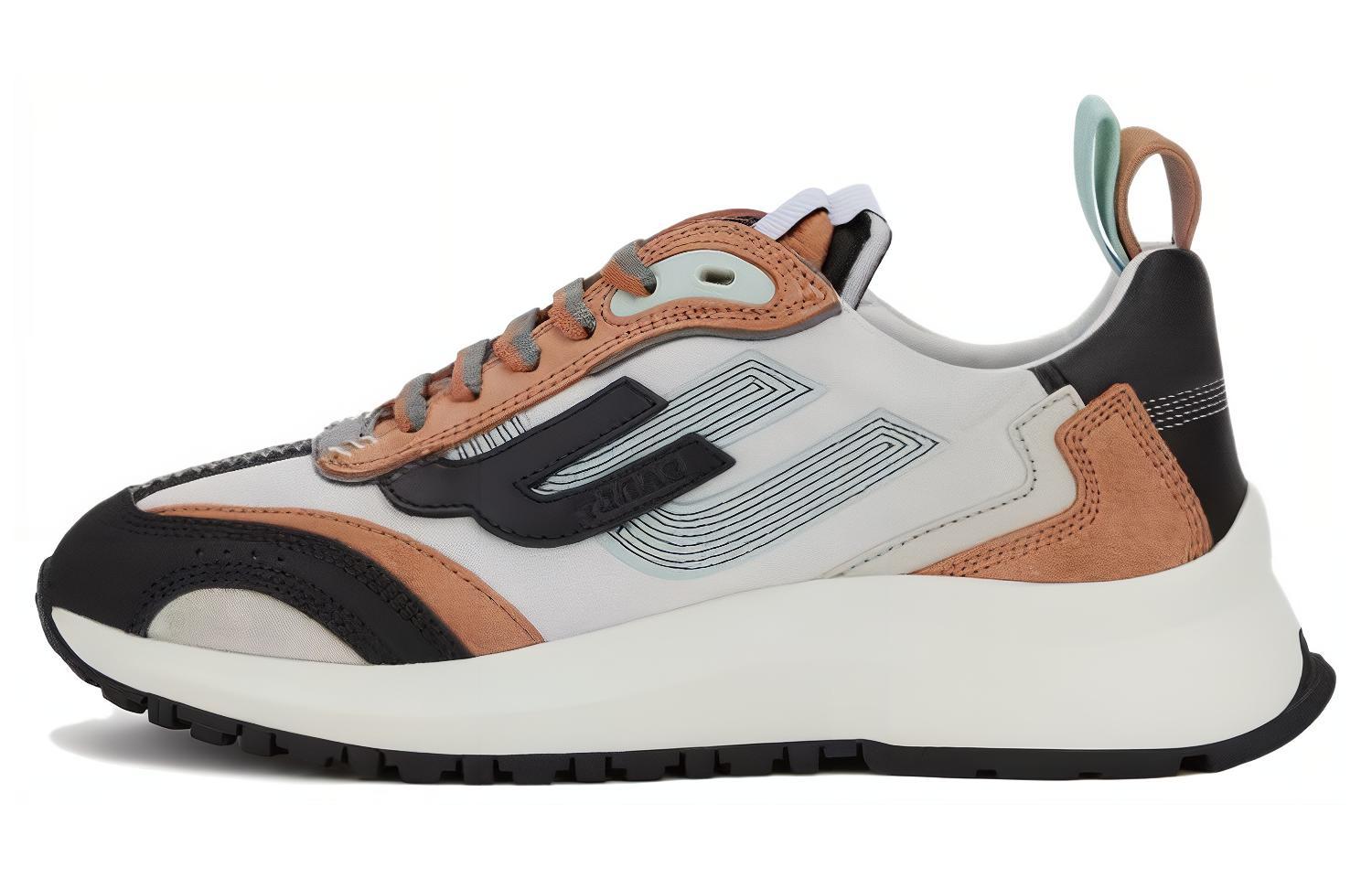 (W) BALLY Low Top 'White Brown Black'