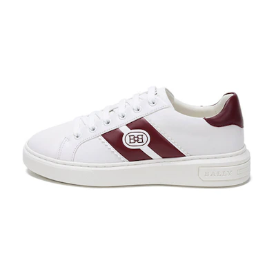 (W) BALLY Low-Top Sneaker 'White Red'