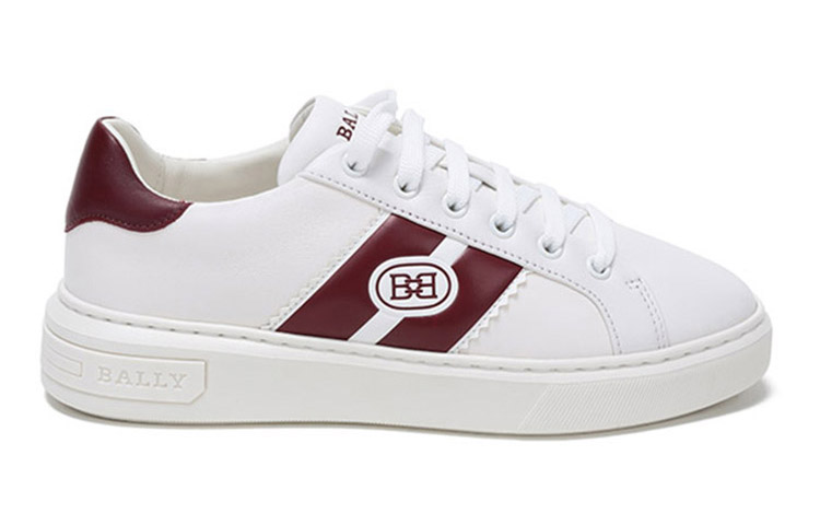 Order (W) BALLY Kasut Bertapak Rendah 'Putih Merah' 6239689