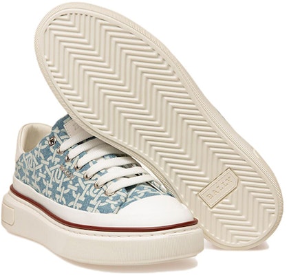 (W) BALLY Maily Low Top 'Biru Putih Fashion' 6300251 Shop (W) BALLY Maily Low Top 'Biru Putih Fashion' 6300251