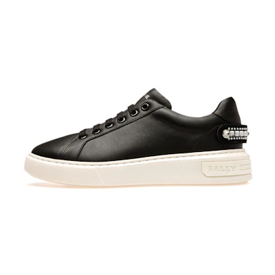 (W) BALLY Malya 'Black White Crystal Embellishment'