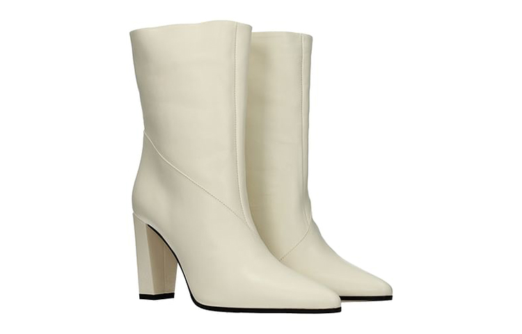 Order (W) Botas Casuales de Cuero Bally Blancas de Media Caña 6234875