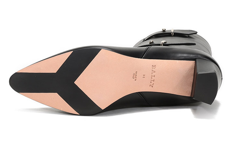 (W) BALLY Mid-Calf Leather Boots 'Black Cozy Wedge' 圖 6