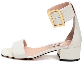 (Women) BALLY Mid-Heel Leather Sport Sandals 'Bone White' 6231170 (Women) BALLY Mid-Heel Leather Sport Sandals 'Bone White' 6231170
