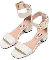 BALLY 一字式扣帶 皮革 中跟運動涼鞋 女款 骨白色 Lookbook BALLY 一字式扣帶 皮革 中跟運動涼鞋 女款 骨白色