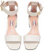 BALLY 一字式扣帶 皮革 中跟運動涼鞋 女款 骨白色 Shop BALLY 一字式扣帶 皮革 中跟運動涼鞋 女款 骨白色