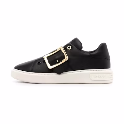 (W) BALLY Misty 'Black Buckle Detail'