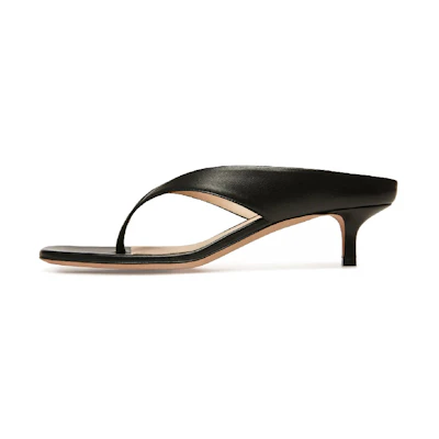 (W) BALLY Nyna Slide 'Black Leather High-Heel'