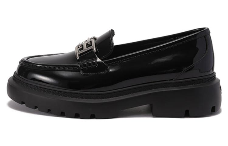 (Women) BALLY Patent Leather Buckle Platform Loafers 'Black' 6303404