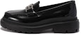 (W) BALLY Kasut Loafer Platform Kulit Patent dengan Buckle 'Hitam' 6303404