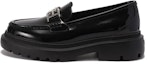 Buy (W) BALLY Kasut Loafer Platform Kulit Patent dengan Buckle 'Hitam' 6303404