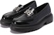 (W) BALLY Kasut Loafer Platform Kulit Patent dengan Buckle 'Hitam' 6303404