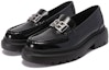 Lookbook (W) BALLY Kasut Loafer Platform Kulit Patent dengan Buckle 'Hitam' 6303404