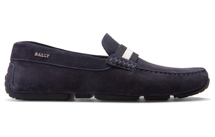 Shop BALLY巴利 Pearce 麂皮 平底 女士悠閒單鞋 海軍藍