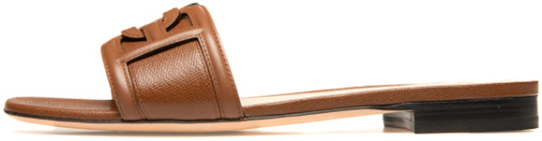 (Women) BALLY Peoni 'Simplified Casual Brown Leather Fashion Slipper' 6239497 (Women) BALLY Peoni 'Simplified Casual Brown Leather Fashion Slipper' 6239497